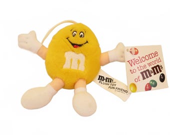 Ornament M&M's Yellow Plush Toy Fun Friend 1994 Mars Mary Meyer