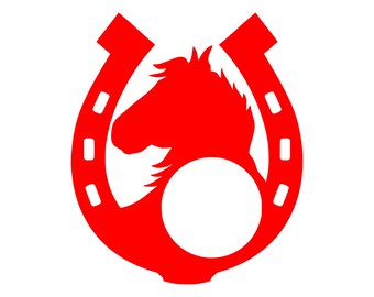 Digi-tizers Horse Monogram Frame (SVG Studio V3 JPG) **Full circle alphabet letters INCLUDED!**