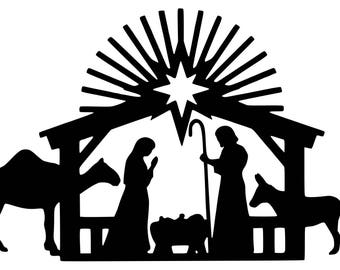 Download Nativity svg | Etsy