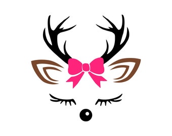 Digi-tizers Deer Girl Face SVG, JPG, Pdf, cutting file, card stock, vinyl, HTV, Cricut, Cameo, Cnc, Laser engraving, Plasma cutting, Vector
