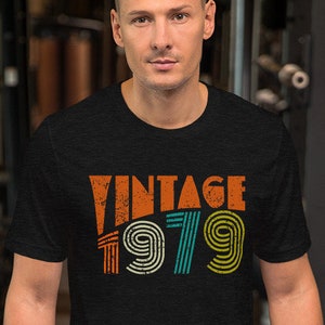 40th Birthday Shirt For Men And Women Born In 1979 Vintage 1970s Retro Fortieth Forty Years old
