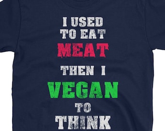 Vegan divertenti t-shirt t-shirt vegetariano Natale regalo Tshirt a manica corta Unisex t-shirt