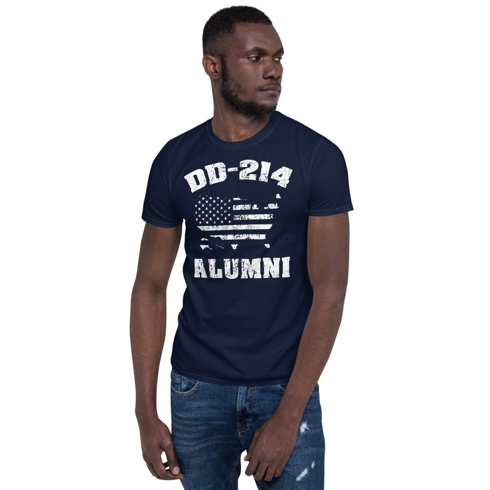 T-Shirt Maniche Lunghe DD214 Alumni - Bandiera Americana Effetto Vintage - Tee Hunt - Foto 4