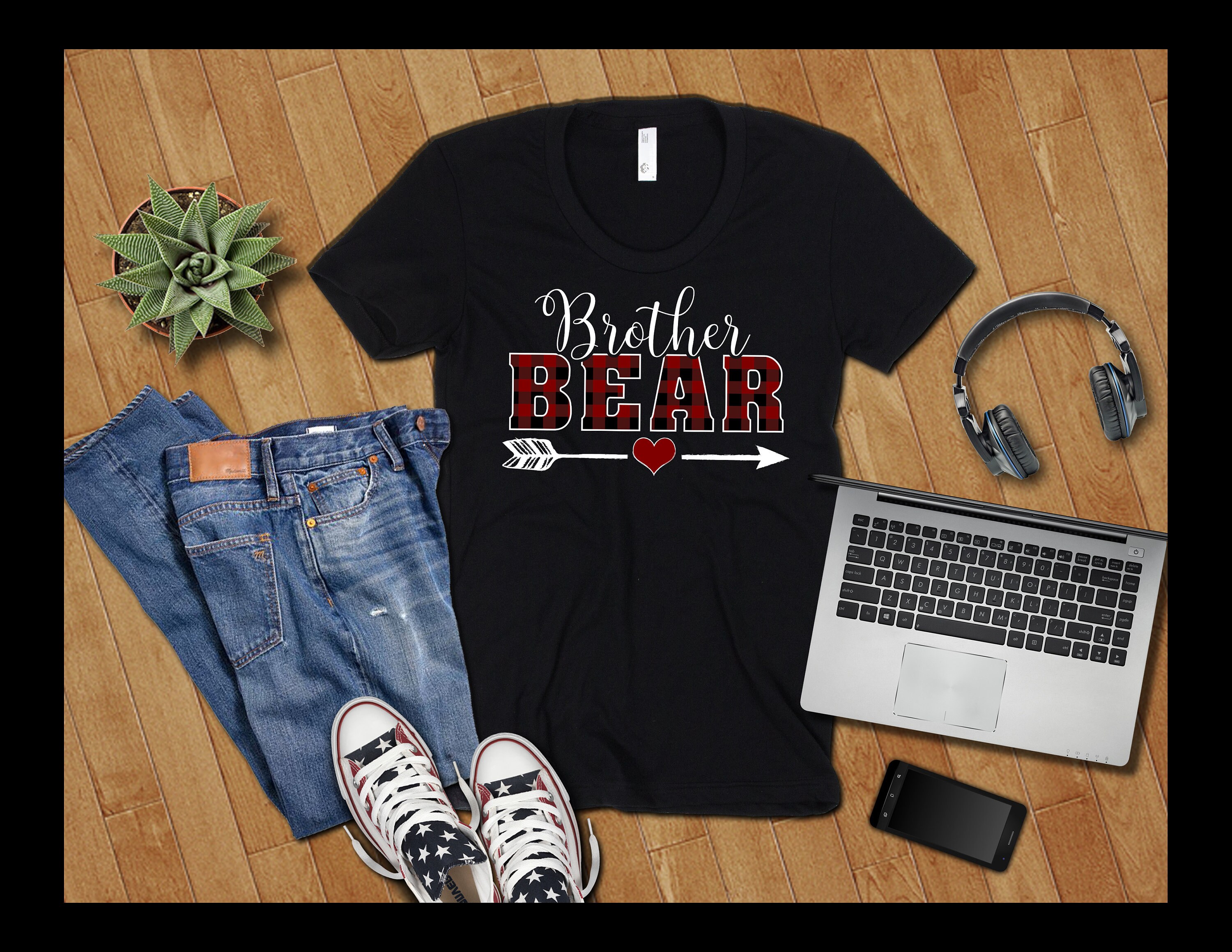 Brother Bear Shirt Brother Bear Buffalo Plaid Shirt. Matching Etsy