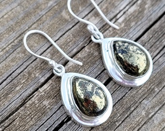 Pyrite Earrings - Etsy