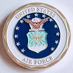 Air Force Military Rank Challenge Art Coin - Airman, Captain, Sergeant, Lieutenant, Major