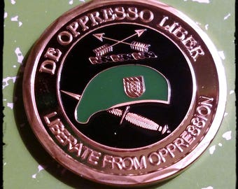 Army Special Forces De Oppress Liber Colorized Challenge Art Coin