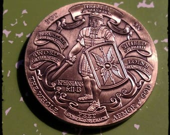 Armor of God Marine Corps High Relief Challenge Art Coin