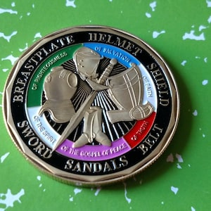 Armor of God Religious Challenge Art Coin - CHOOSE YOURS