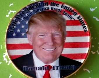 USA President Donald Trump Colorized Art Coin