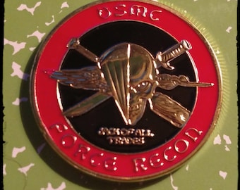 Marine Corps Force Recon Jack of All Trades Challenge Art Coin