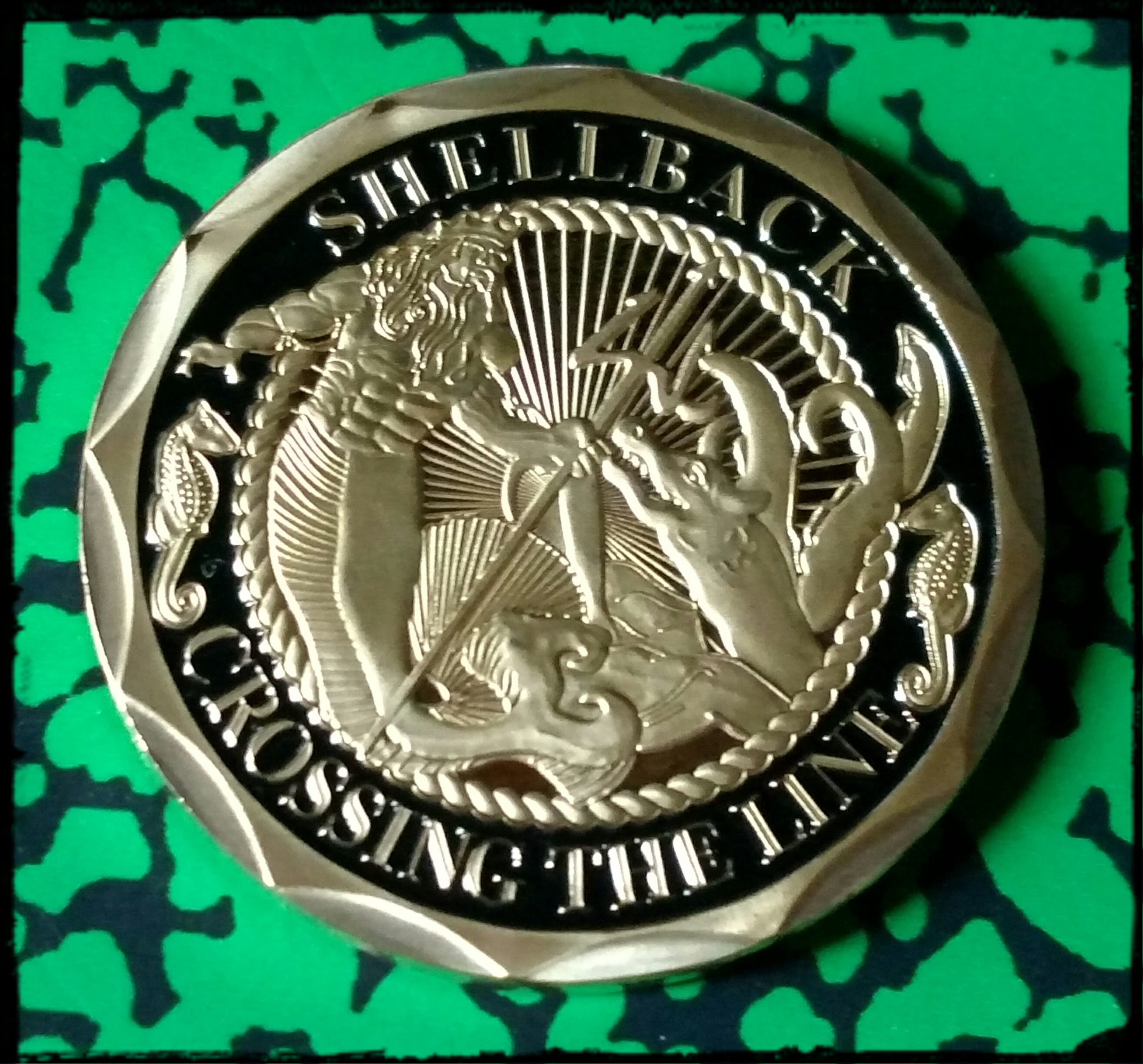 thumbnail image 2 of US Navy Shellback Challenge Coin – Original Colors, Collectible Militaria 2 of 4