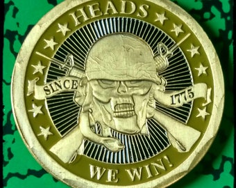 Heads We Win, Tails You Lose Mustard Gas Yellow Challenge Art Coin