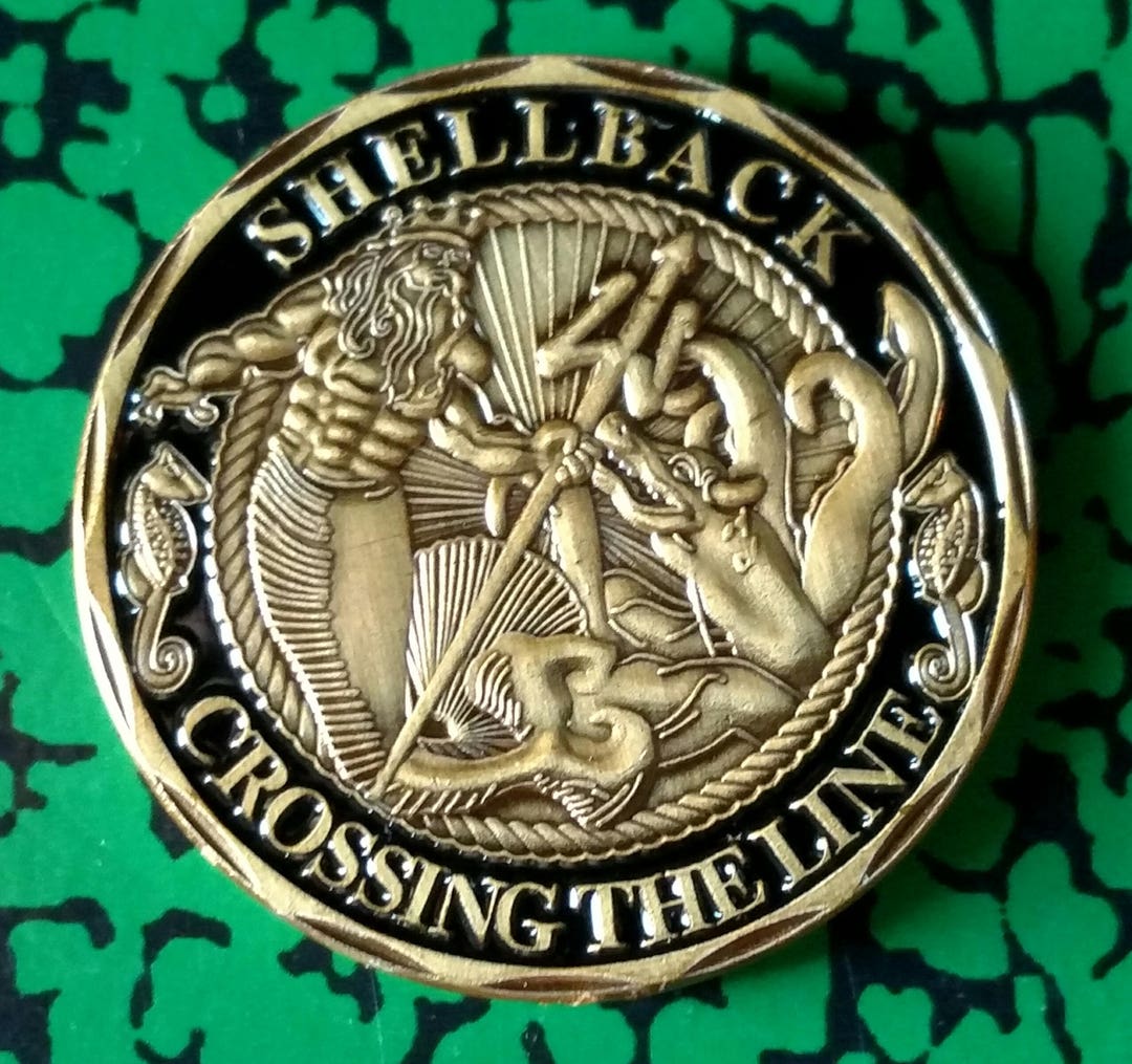 Navy Shellback Original Military Colorized Challenge Art Coin - Etsy