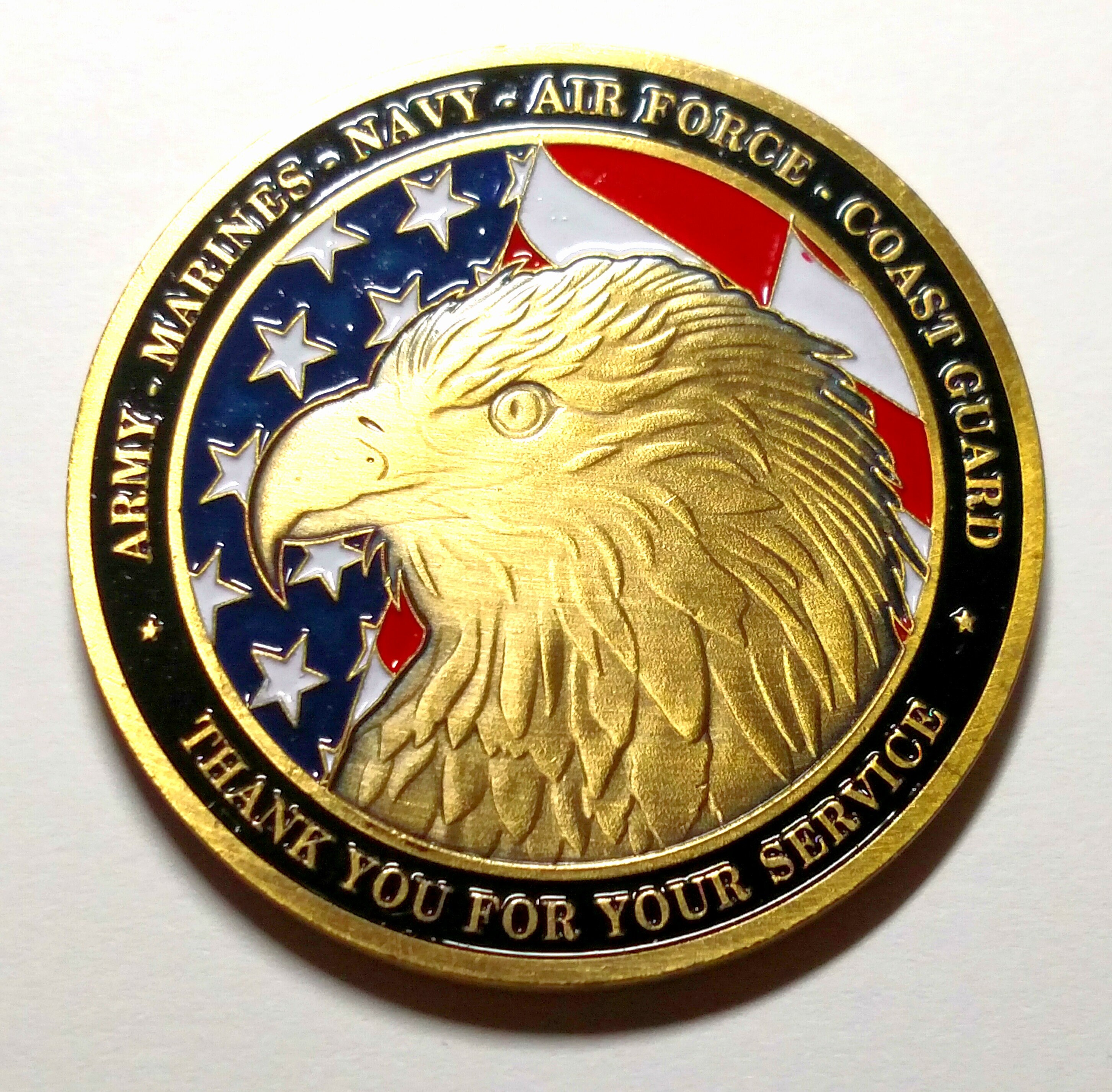 Military Veteran Challenge Coin - Thank You For Your Service Army Retirement Gift