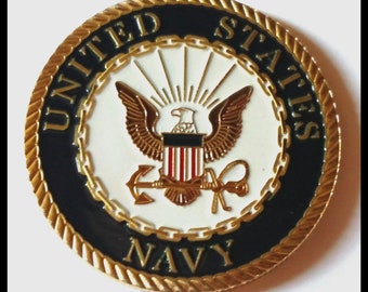 Military Branch (Army, Navy, Marines, Air Force, Coast Guard) Emblem Colorized Challenge Art Coin - You Choose