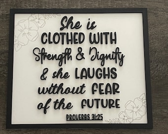 Digital File SVG Proverbs 31:25 sign