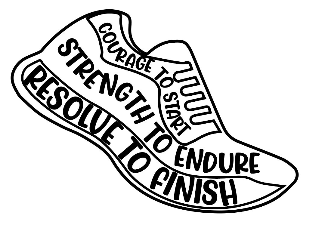 Chaussure de course avec devis SVG