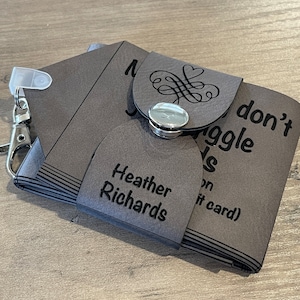 Digital File Leather Folding Cash and CARD Wallet Keychain