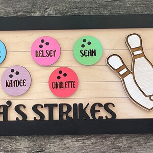 Digital Father&#39;s Day Bowling Custom Sign
