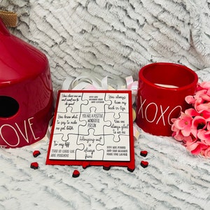 Digital File SVG Heart and Square Puzzle