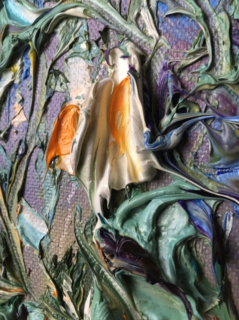 Impasto Flowers Thick layer painting Field flowers oil Etsy