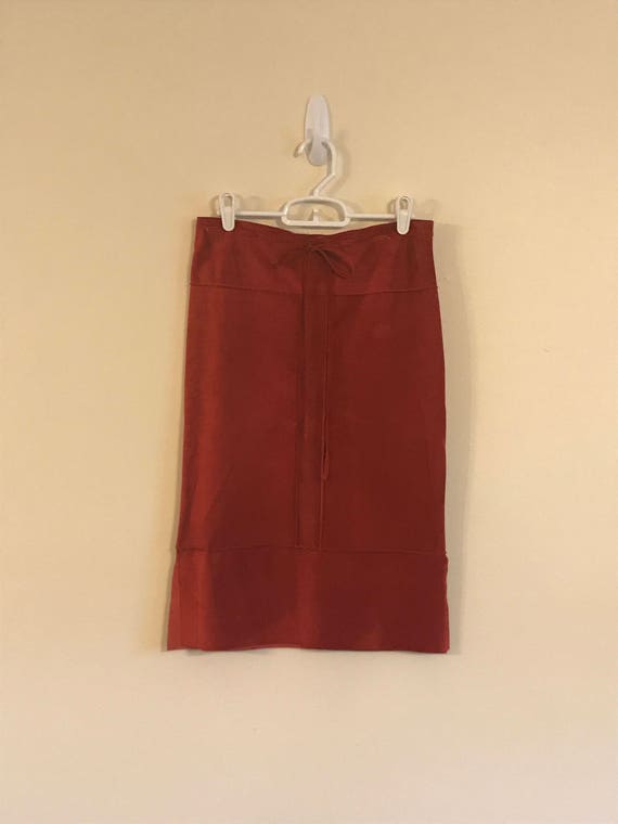 Vintage Red Suede Skirt