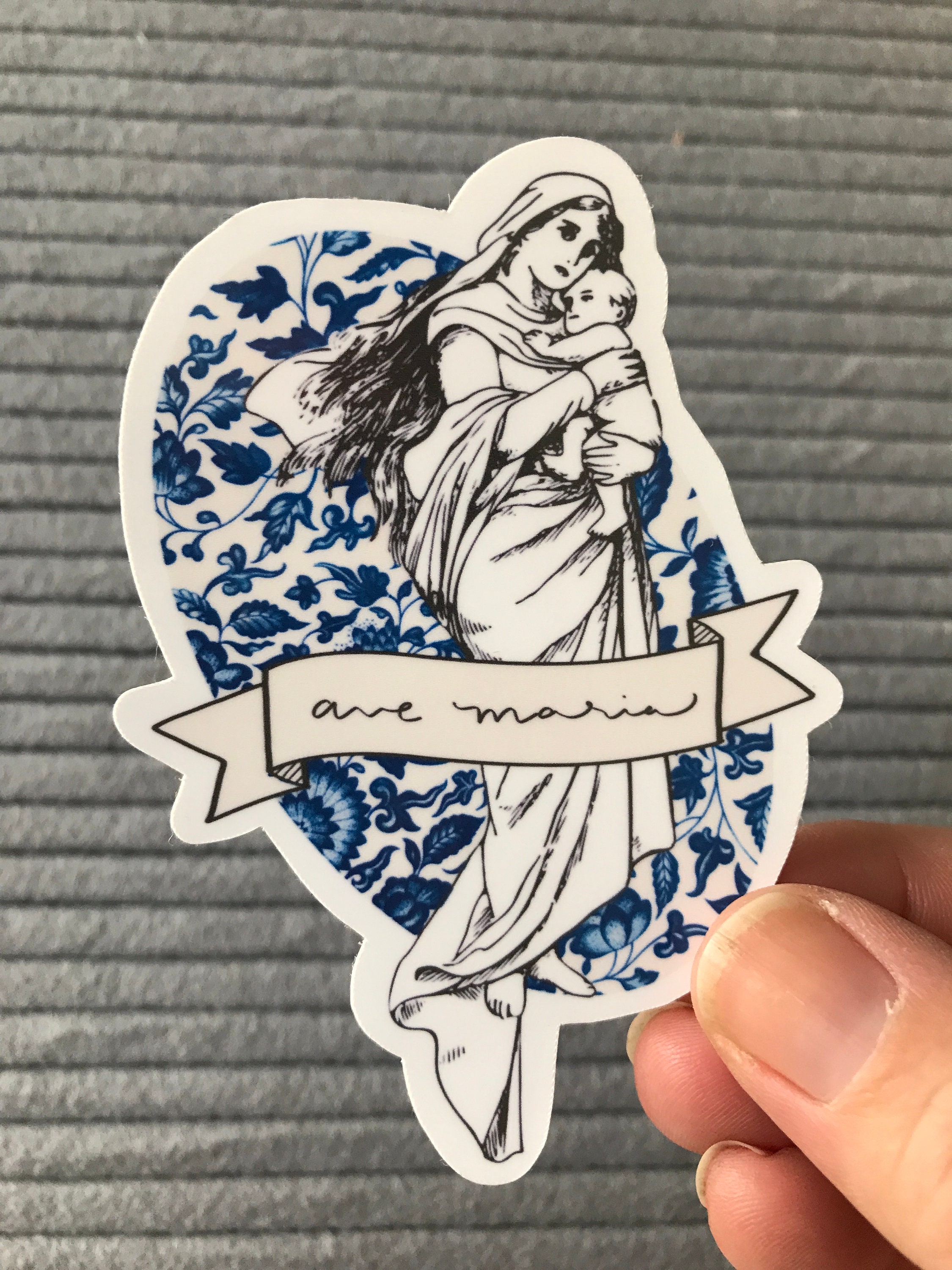 Ave Maria Waterproof Sticker - Etsy