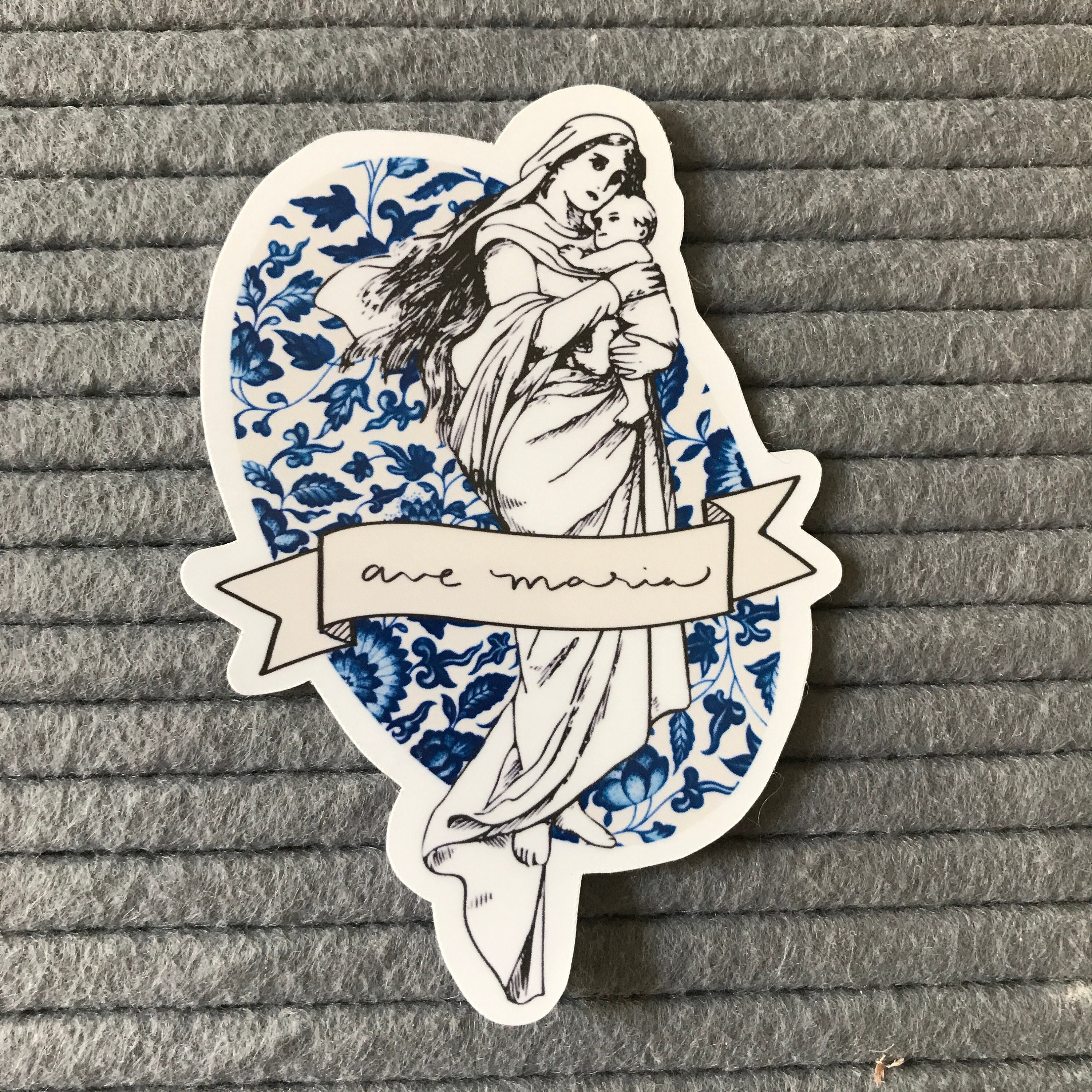 Ave Maria Waterproof Sticker - Etsy