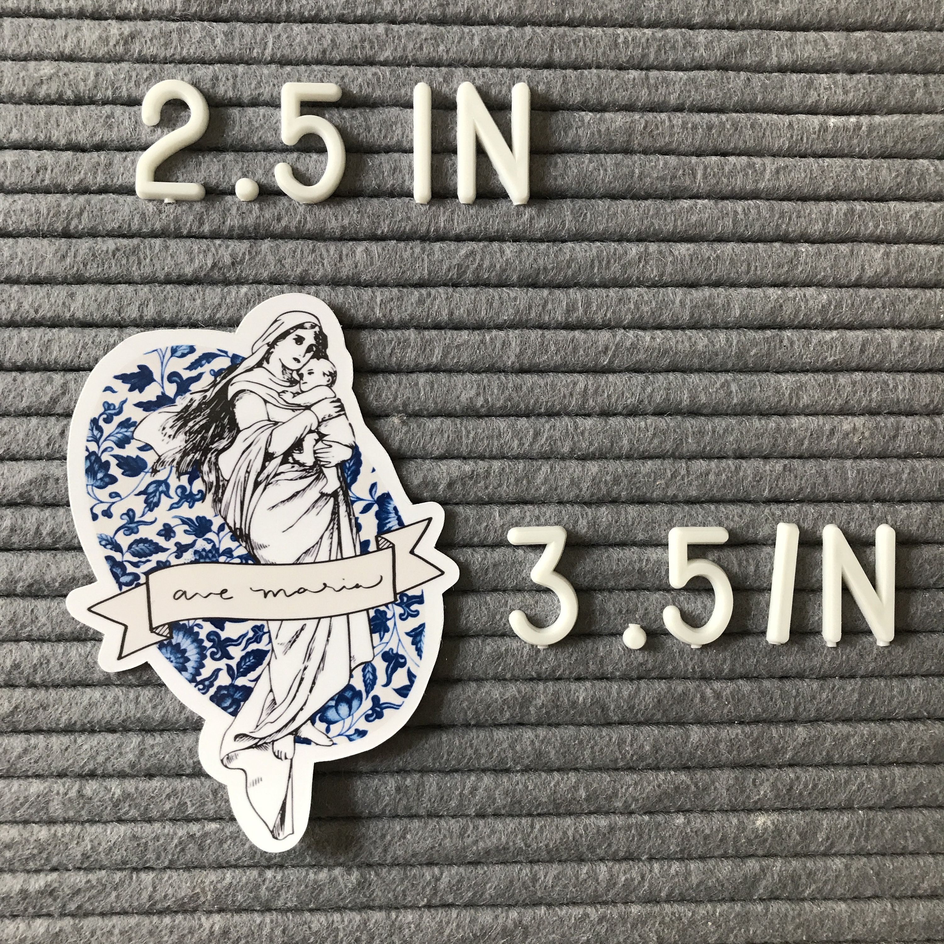 Ave Maria Waterproof Sticker - Etsy