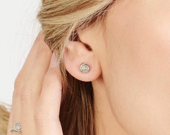 Silver Shell Earrings | Shell Jewellery | Beach Gifts | Shell Stud Earrings | Coastal Jewelery
