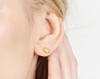 Gold Vermeil Seashell Earrings | Sterling Silver Coastal Jewelry
