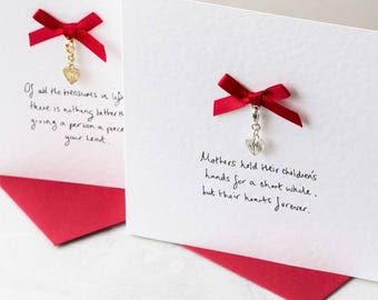 Heart Card | Personalised Cards | Wedding Anniversary Card | Heart Charm | Sentimental Gifts | Keepsake Card
