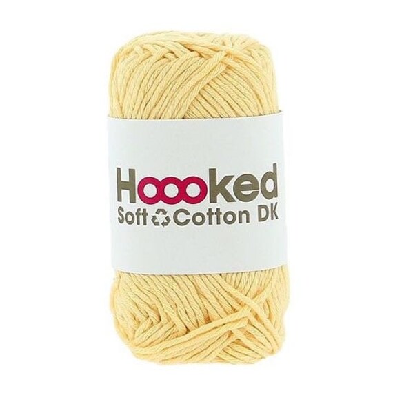 Hoooked Recycled Soft Cotton DK Yarn for Amigurumi, Crochet, and