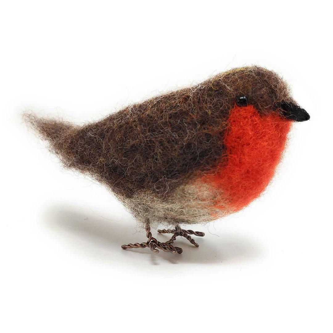 The Crafty Kit Company British Birds Red Robin Needle Felting Kit