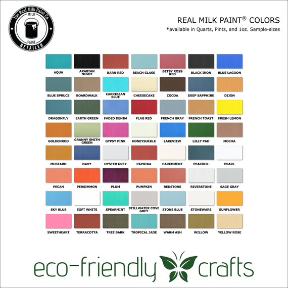 Real Milk Paint Color Chart - Easy on Earth Easy on You