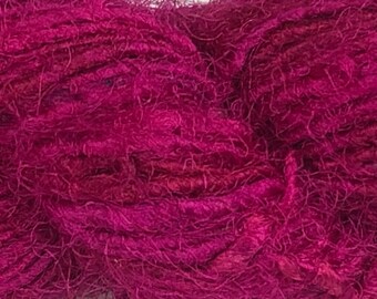 Recycled Sari Silk Yarn - Fuchsia Bloom