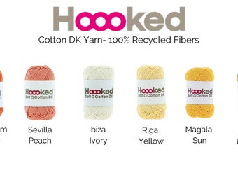 Hoooked Recycled Soft Cotton Dk Yarn for Amigurumi, Crochet, and Knitting Lisbon Tan