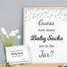 Guess How Many Socks Game Printable, Baby Shower Games, Silver Grey ...