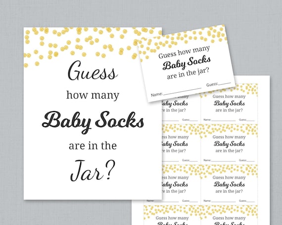 Party Games Baby Shower Games Cards and Sign Shower Activity Guess How ...