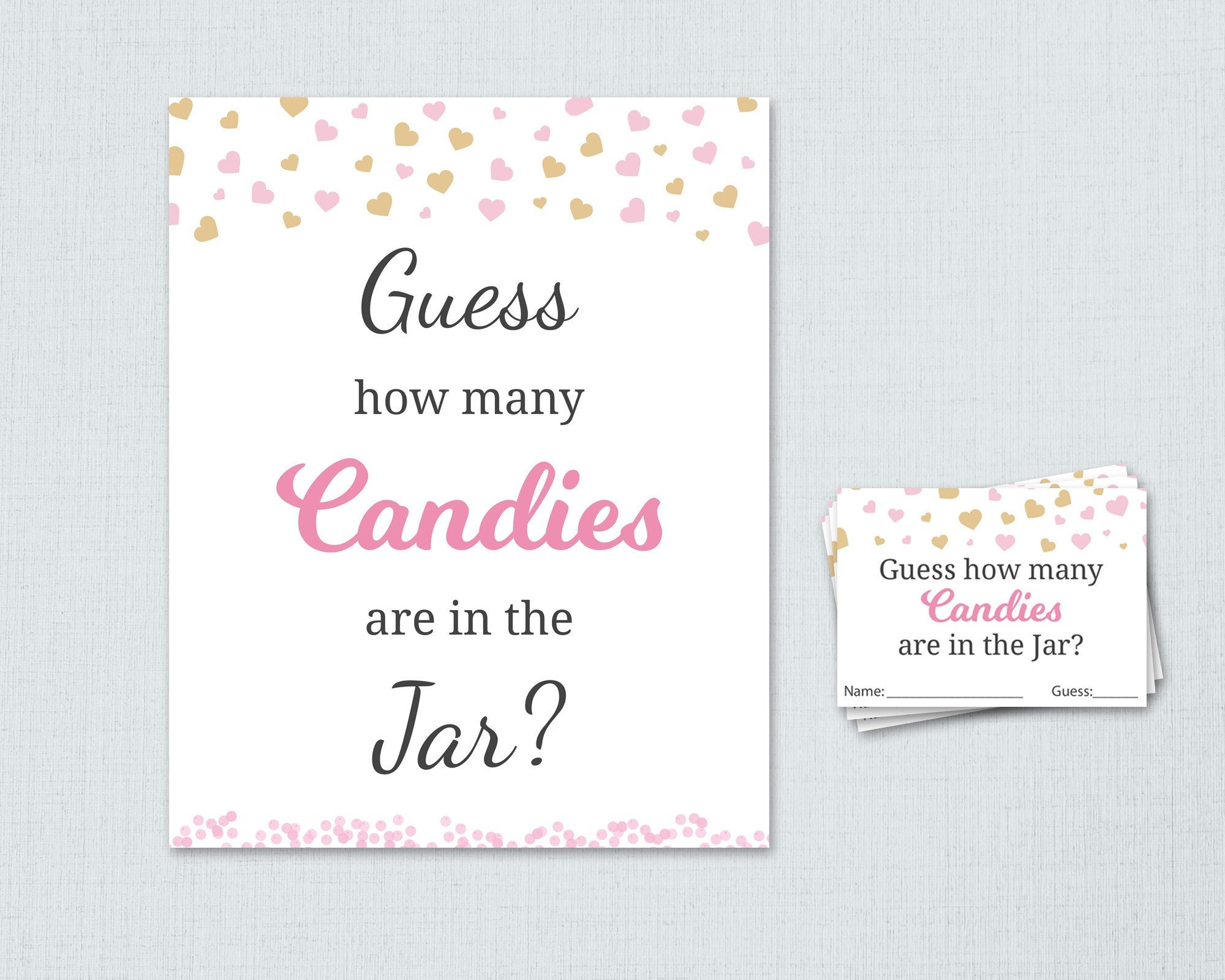 thumbnail image 2 of Mason Jar Guess How Many Candes, Baby Shower Game, Brdal Shower Game... 2 of 9