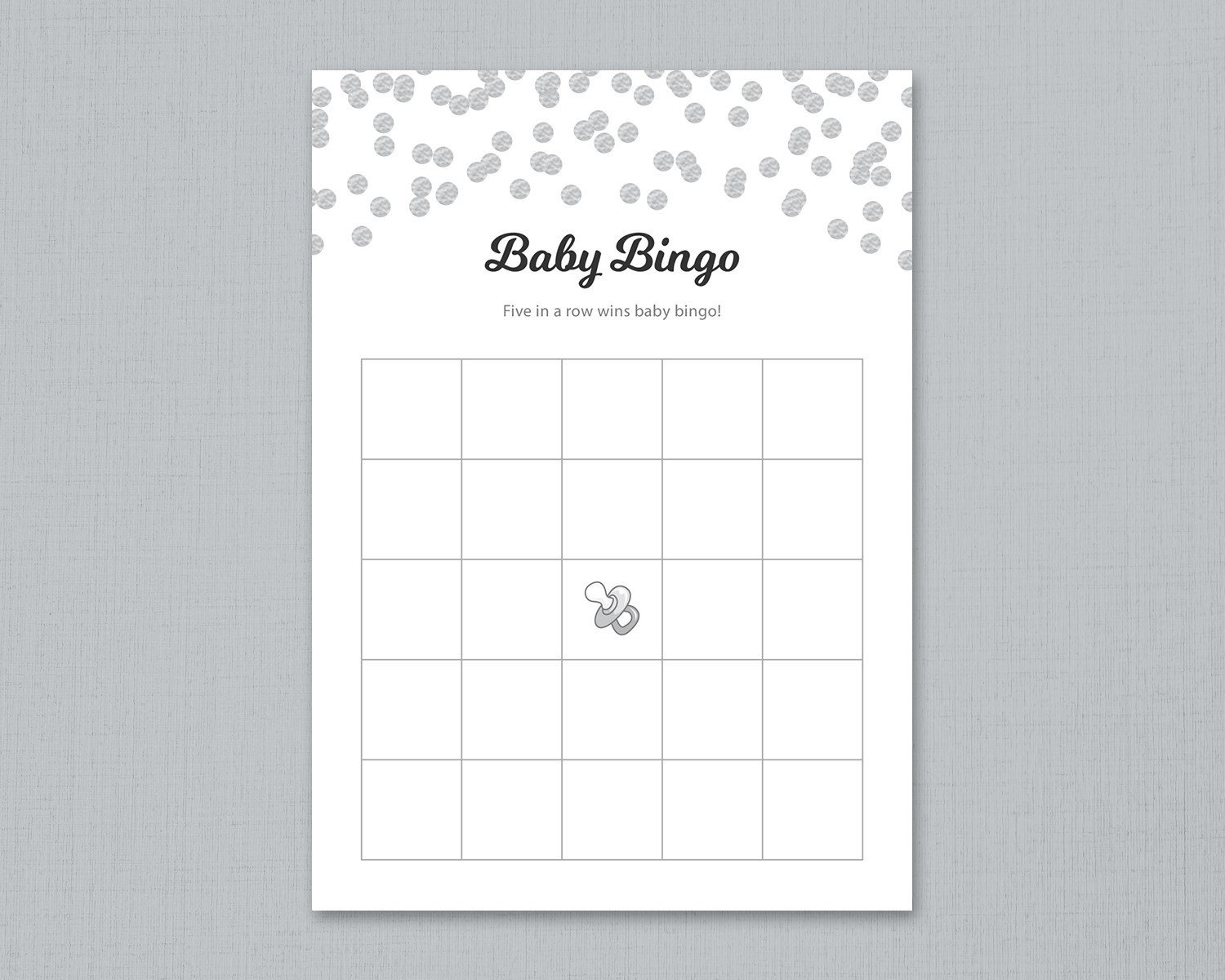 Free blank baby bingo game printable - vehiclejoa