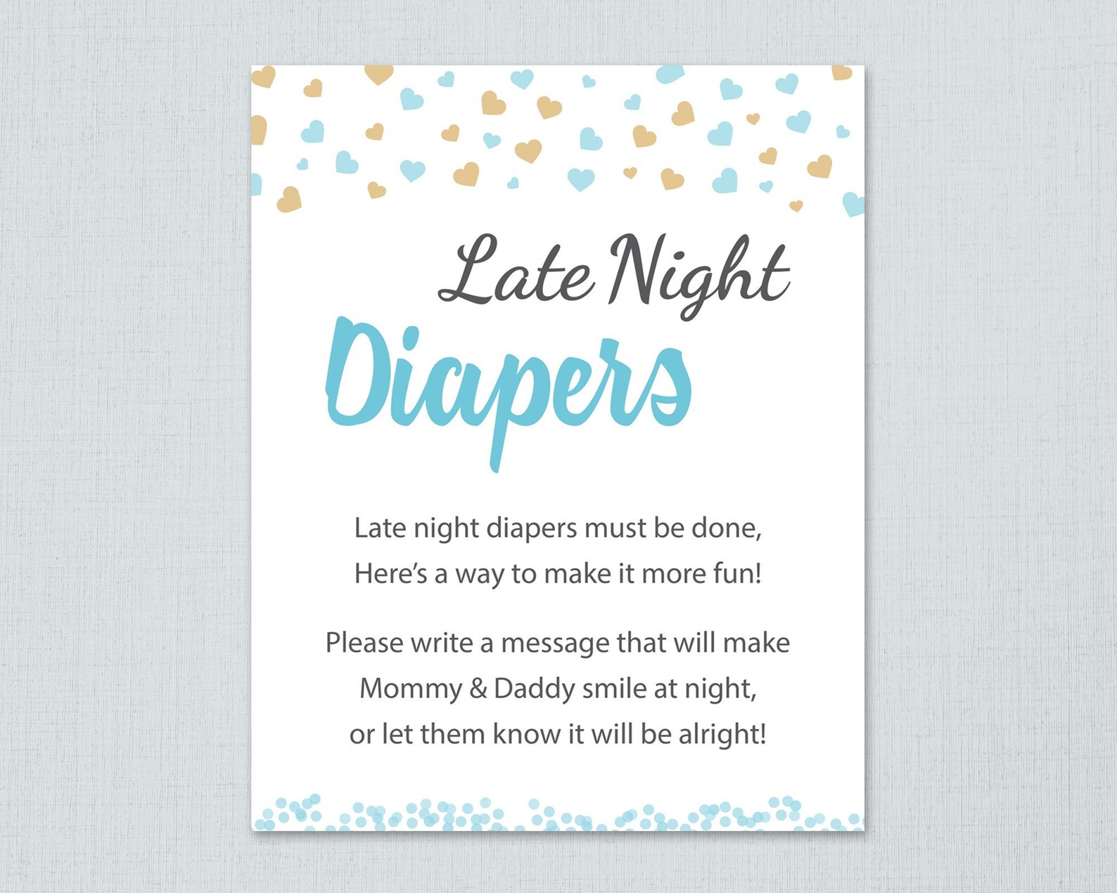 late night diaper game