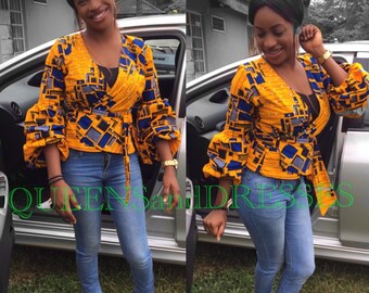 wrap top ankara styles