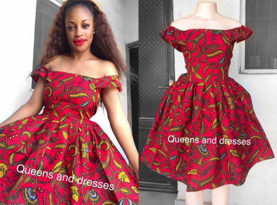 off shoulder ankara dress