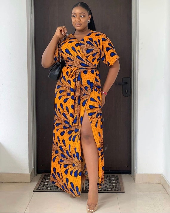 Ankara Wrap Dress Discount, 51% OFF ...