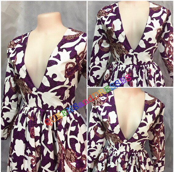 long sleeve plunge maxi dress