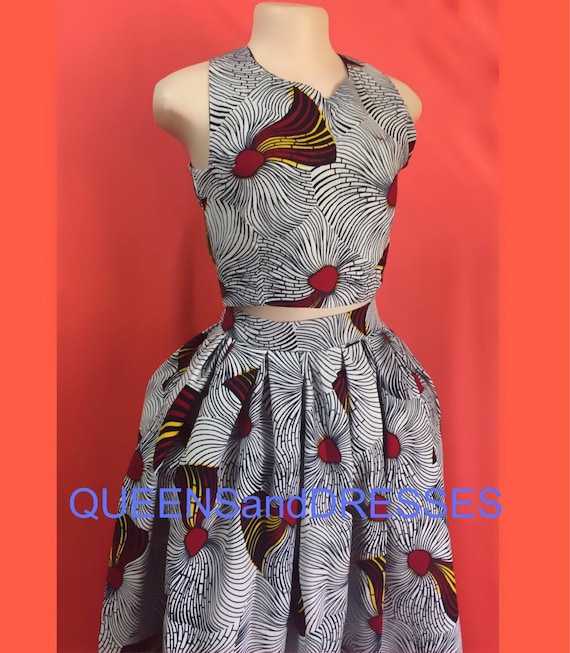 ankara maxi skirt and crop top