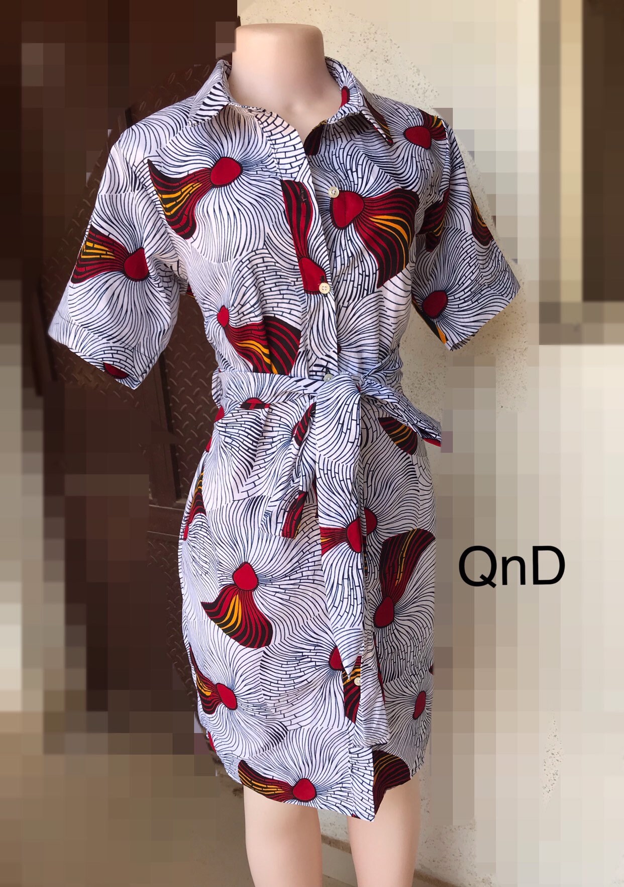 White SHIRT DRESS. knee length shirt dress with a belt sash Etsy