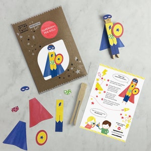 Make Your Own Superhero Peg Doll Kit